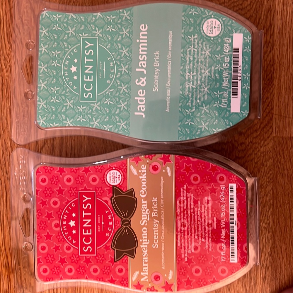 2 Scentsy bricks- Maraschino Sugar Cookie & Jade and Jasmine